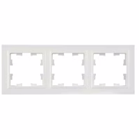 Рамка 3-местная IEK BRITE РУ-3-БрЧ белый (BR-M32-K01), Китай