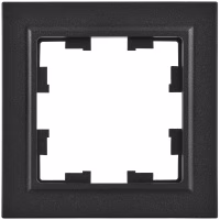 Рамка 1-местная IEK BRITE РУ-1-БрЧ черный (BR-M12-K02), Китай