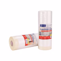 Плёнка укрывочная 2,7x20м. ADMIRAL рулон с клейкой лентой. Плотность 9 мкм. РФ