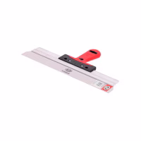 Шпатель фасадный широкий из нерж. стали 280x60x0,5 мм, двухкомп. ручка /123928-2K/ Olejnik