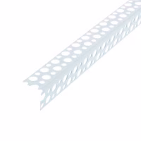 Угол перфорированный ПВХ 23х23мм. 3м. ПрофиГипсБел. РБ