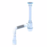 Сифон для умывальника 1 1/4"х40 с гибкой трубой 40х40/50мм АНИ Пласт, Россия
