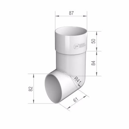 Слив трубы ТехноНиколь ПВХ, черный