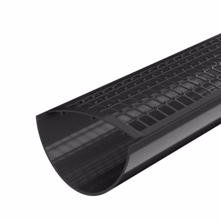 Решетка желоба защитная ТехноНиколь ПВХ, черный, 0.6м.п.