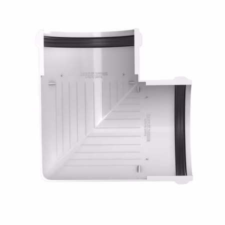 Угол желоба 90° ТехноНиколь ПВХ, белый