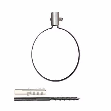 Хомут трубы ТехноНиколь ПВХ L=140, металлический, серый