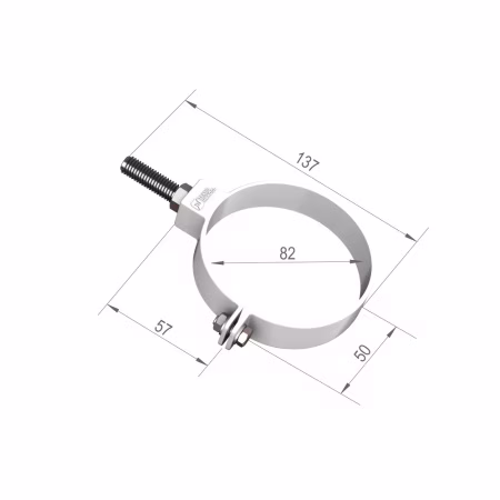 Хомут трубы универсальный ТехноНиколь ПВХ L=180мм, красный