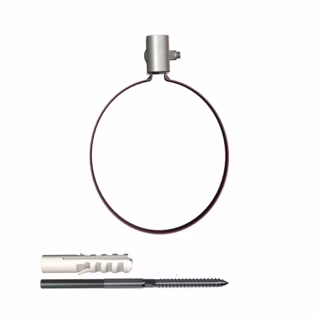 Хомут трубы ТехноНиколь ПВХ L=140мм, металлический, коричневый