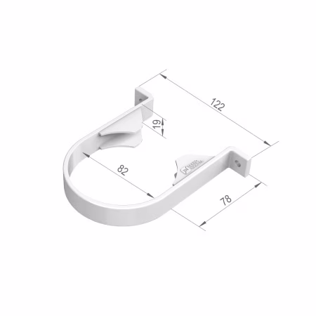 Хомут трубы ТехноНиколь ПВХ, коричневый