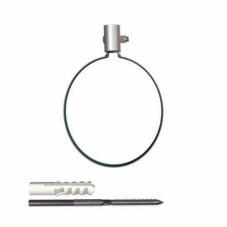 Хомут трубы ТехноНиколь ПВХ L=140мм, металлический, зеленый