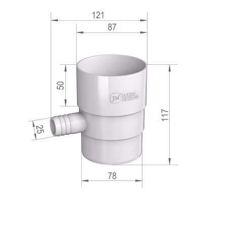 Отвод для сбора воды ТехноНиколь ПВХ, серый