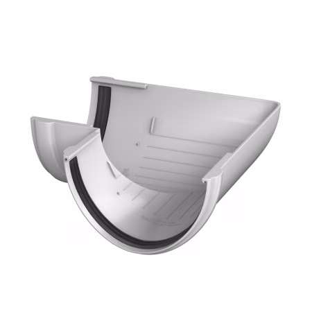 Угол желоба 90° ТехноНиколь ПВХ, белый