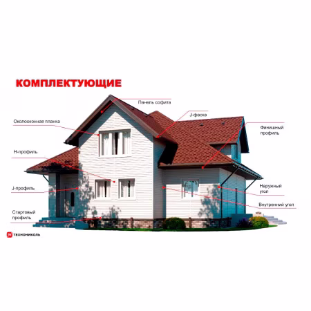Угол наружный 50° ТехноНиколь Оптима, каштан, 3м.