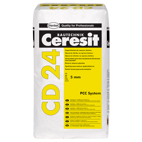 Шпатлевка для ремонта бетона Ceresit CD 24. 25 кг