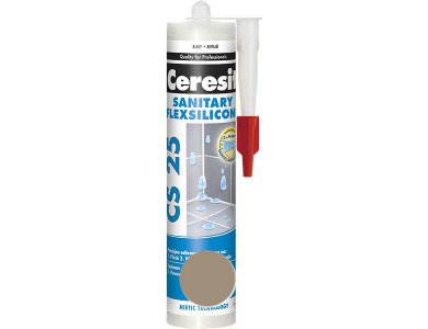 Герметик силиконовый санитарный Ceresit CS 25 № 12 Темно-серый 280мл. Польша