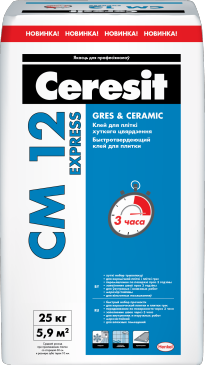 CERESIT CM 12 Express Клеящая смесь внутр/наруж. 25кг. РБ