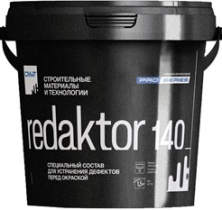 Готовый состав СМиТ REDAKTOR 140 для устранения мелких дефектов перед окраской. Объем 1л. РФ