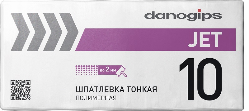 Шпатлевка Danogips DANO JET10 полимерная тонкая. Белая, 20кг. РФ