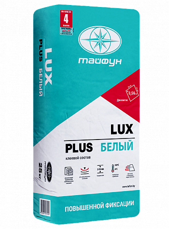 Клей для плитки LUX Plus Белый повышенной фиксации, 25кг. РБ